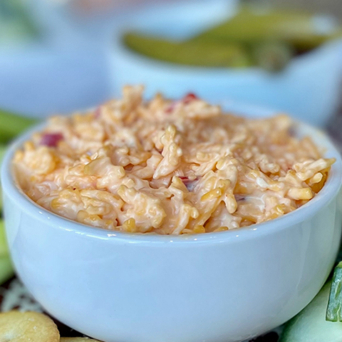 Pimento Cheese made with local Hoop Cheddar - 16oz.